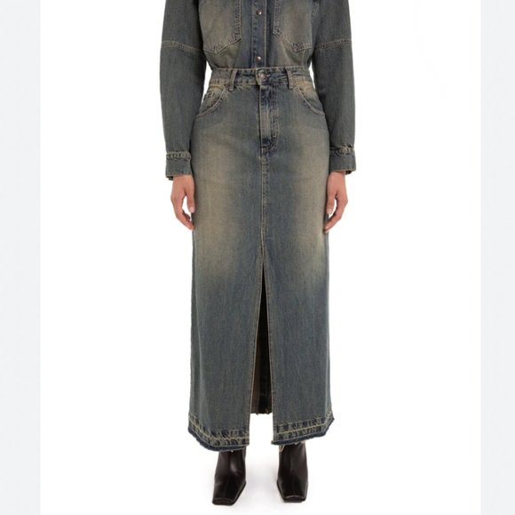 LAAGAM - Thelma Low Waist Denim Skirt - XS - Picture 1 of 5